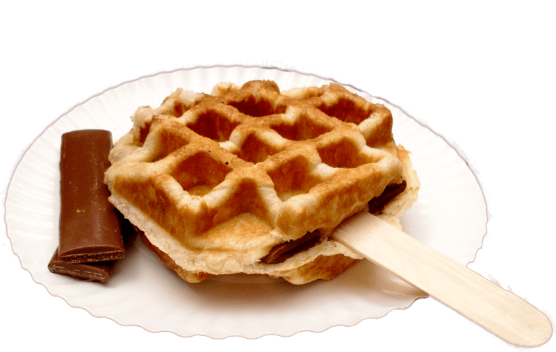 Original lütticher Waffel als gefüllte Waffeln, mit belgischer Schokolade gefüllt, flüssiger Schokoladenkern