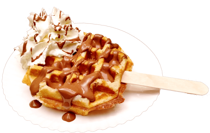 Original lütticher Waffel mit Sahne und echter belgischer Callebaut Schokolade